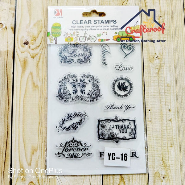 Floral love Clear Stamp