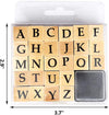 Wooden Capital Alphabet Letters Rubber Stamp