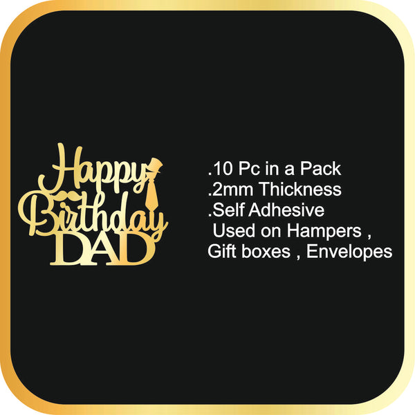 Happy Birthday Dad #1 Acrylic cutout - 10pc/pack