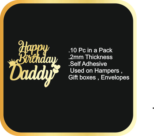 Happy Birthday Daddy #1 Acrylic cutout - 10pc/pack