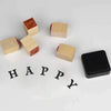 Wooden Capital Alphabet Letters Rubber Stamp