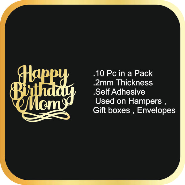 Happy Birthday Mom #2 Acrylic cutout - 10pc/pack