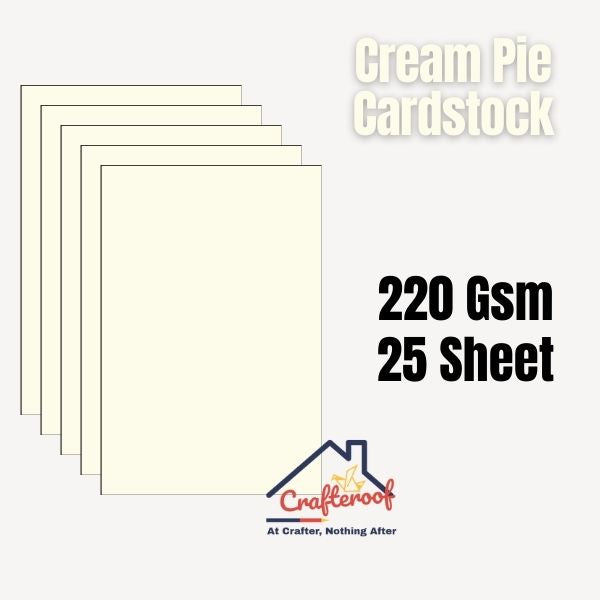 Cream Pie Cardstock 220Gsm -25sheets