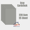 Gray Cardstock 220Gsm -25Sheets