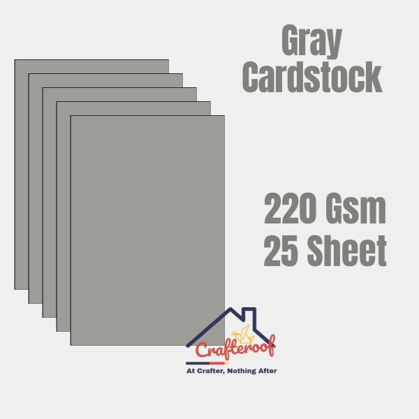 Gray Cardstock 220Gsm -25Sheets