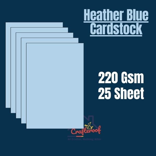 Heather Blue Cardstock 220Gsm -25sheets