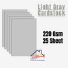 light Gray Cardstock 220gsm -25 sheets