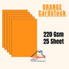 Orange Cardstock 220Gsm -25Sheet