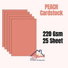 Peach Cardstock 220Gsm -25SHEET