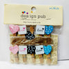 Heart Love wooden clip
