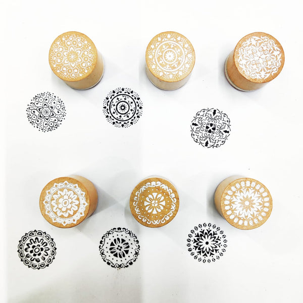 Circle Designer Stamp -6pcs