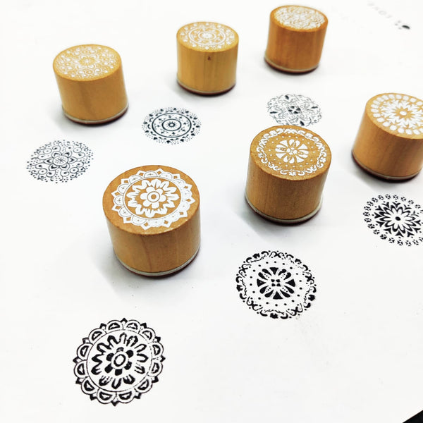 Circle Designer Stamp -6pcs