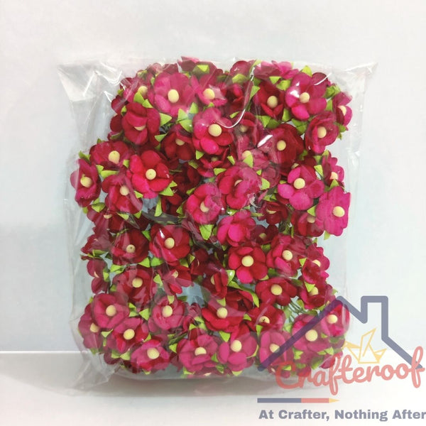 Dark Pink Mulberry Flower - 100pc
