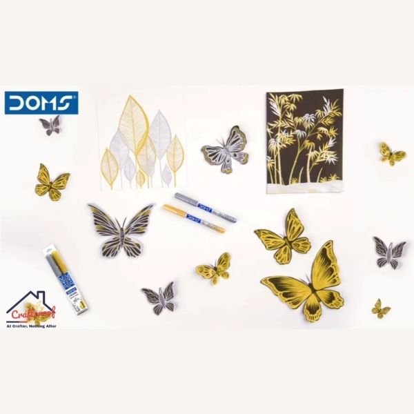 Doms Metallic Brush Pen - Gold & Silver