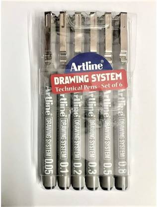 Artline Fineliner Pen(Pack of 6)