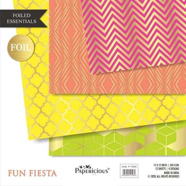 Fun Fiesta - Golden Foiled 12x12 inch / 12 sheets