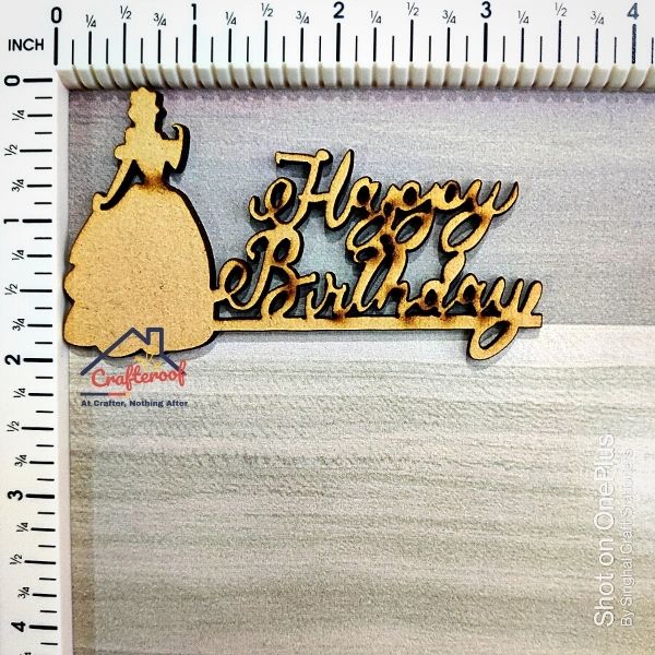 Happy Birthday Princess - Mdf Cutout