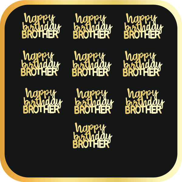 Happy Birthday Brother #4 Acrylic cutout - 10pc/pack
