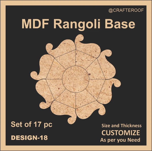 Mdf Rangoli Base - Design #18