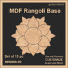 Mdf Rangoli Base - Design #20