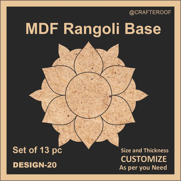 Mdf Rangoli Base - Design #20