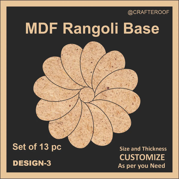 Mdf Rangoli Base - Design #3