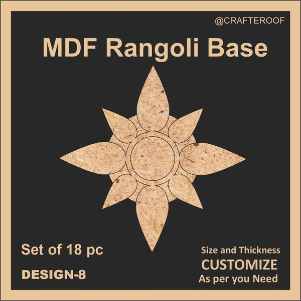 Mdf Rangoli Base - Design #8