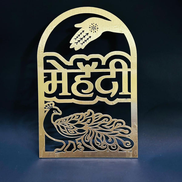 Mehendi-Golden Backdrops