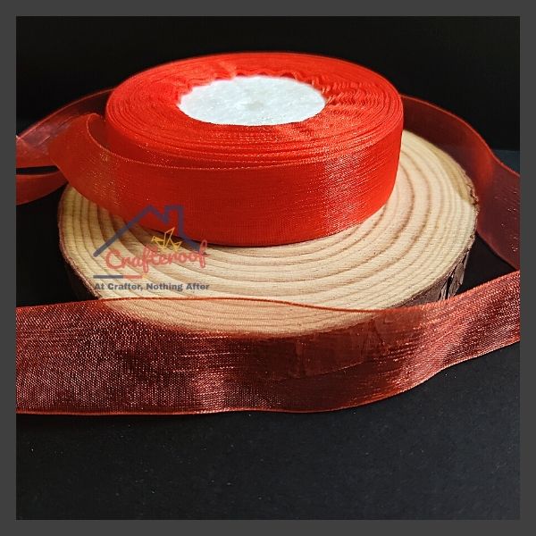 Organza Ribbon 1 inch - Orange