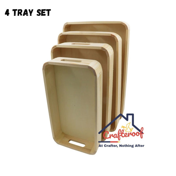 Rectangle Tray Set - 4pc set