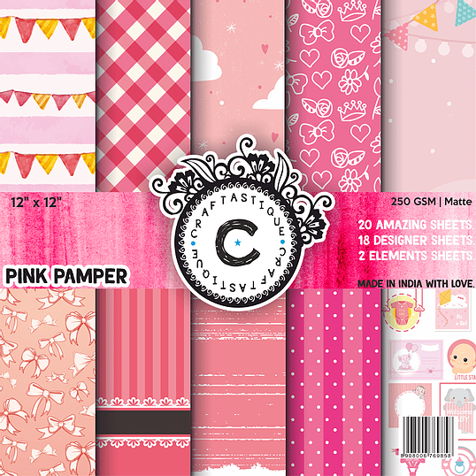Pink Pamper-6*6 paperpad