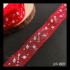 Love Organza Ribbon 3/4 inch - Red