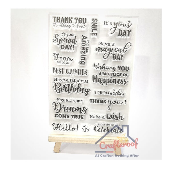 Sentiments #2 - Clear Stamp