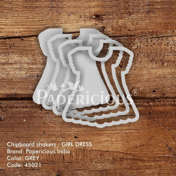 Girl Dress- 3D Shaker Card