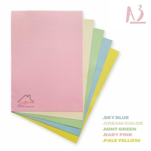 A3 Pastel Colour Paper – 160GSM