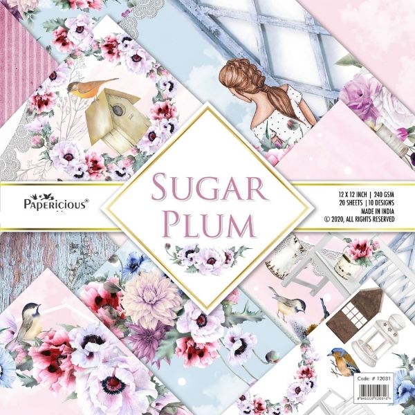 Sugar Plum - Designer Pattern - 12x12 inch / 20 sheets