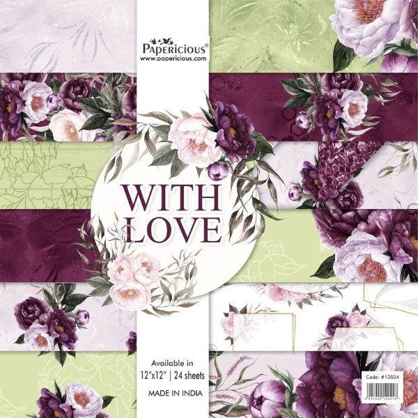 With Love - Designer Pattern - 12x12 inch / 24 sheets