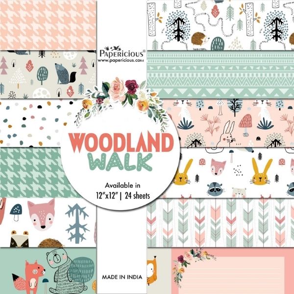 Woodland Walk - Designer Pattern - 12x12 inch / 24 sheets