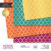 Wooven Lattice - Golden Foiled 12x12 inch / 12 sheets