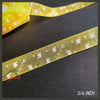 Love Organza Ribbon 3/4 inch -Yellow