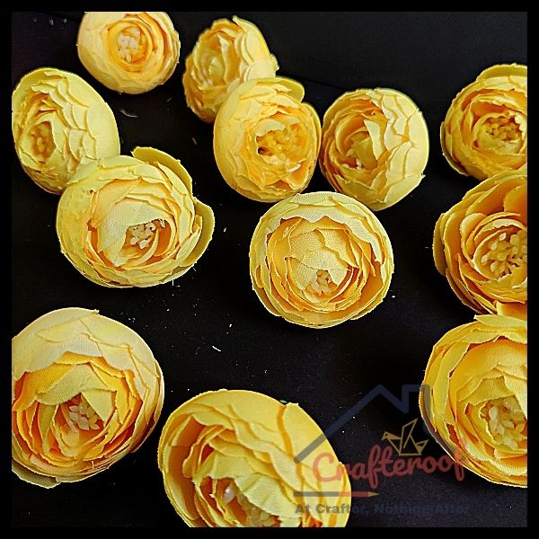 Yellow Peony#2 Flower - 20 pcs/pack