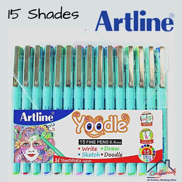 Artline Yoodle 0.4MM Fineliner Pen -15 Shades