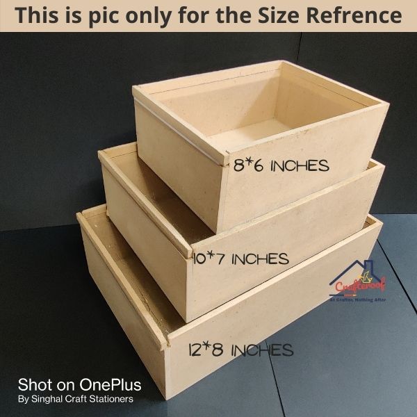 Mdf Acrylic Slider Box - 12*8 inch