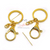 Golden - Key Ring With Hook 10Pc/Pack