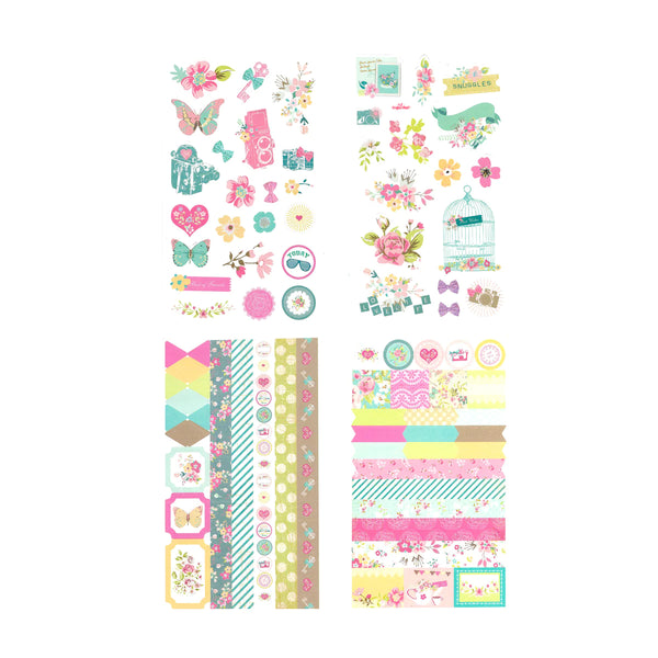 4 in 1 Deco Sticker - Floral Butterfly