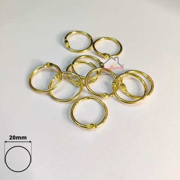 Golden Scrapbook Ring - 20mm