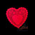 6 inch Heart Doily - Red