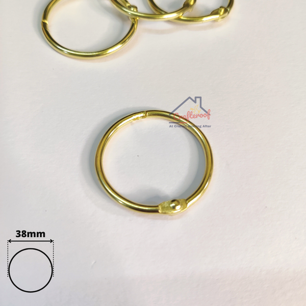 Golden Scrapbook Ring - 38mm