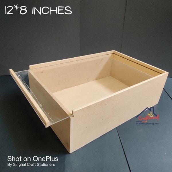 Mdf Acrylic Slider Box - 12*8 inch