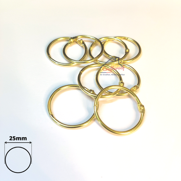 Golden Scrapbook Ring - 25mm